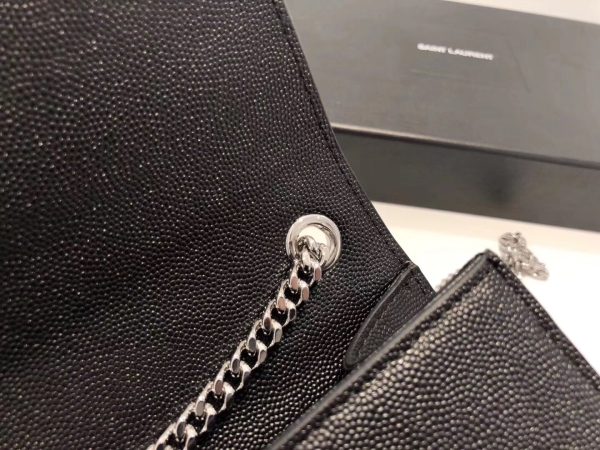 Saint Laurent Small Kate Tassel Bag In Black Grained Leather